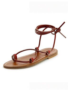 DÔEN x K.Jacques Bikini Rouge Vachetta Leather Gladiator Sandal NEW NWT